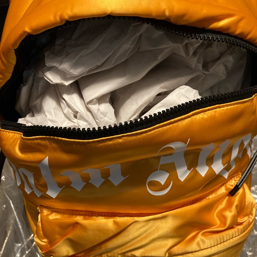 Palm Angels Satin Yellow Back Pack